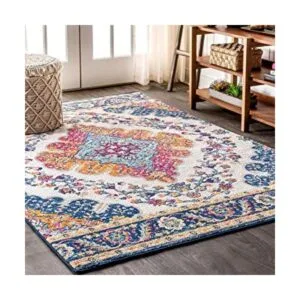 Jonathan Y Alfombra con estilo bohemio rústico y diseño_1