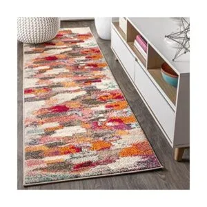 JONATHAN Y Alfombra moderna abstracta con pinceladas_1