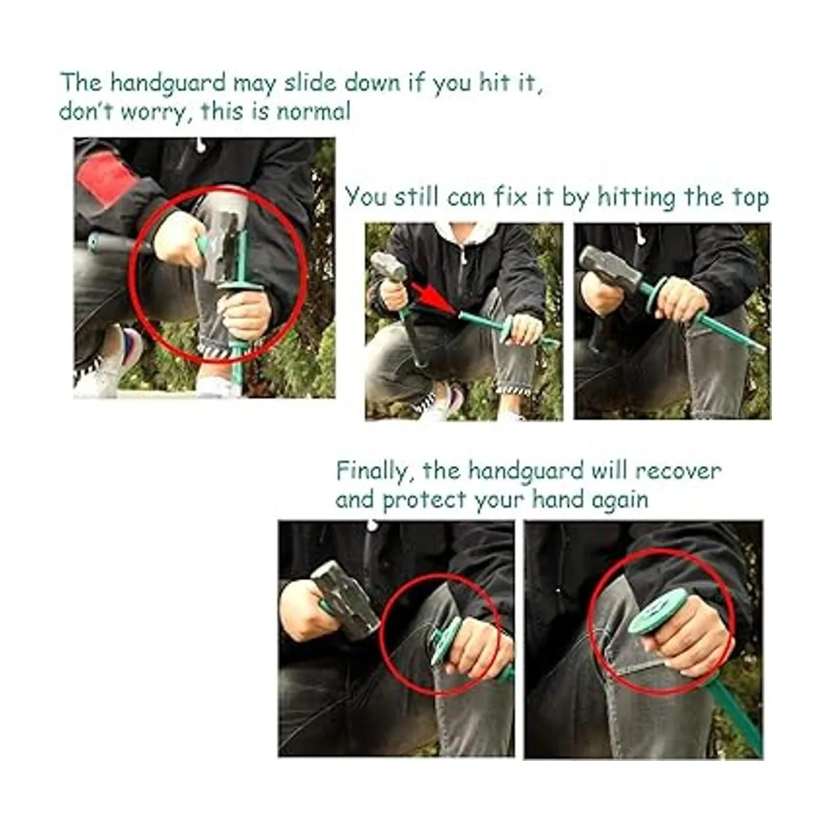 Cincel Mason con protector de mano cincel de piedra de_3