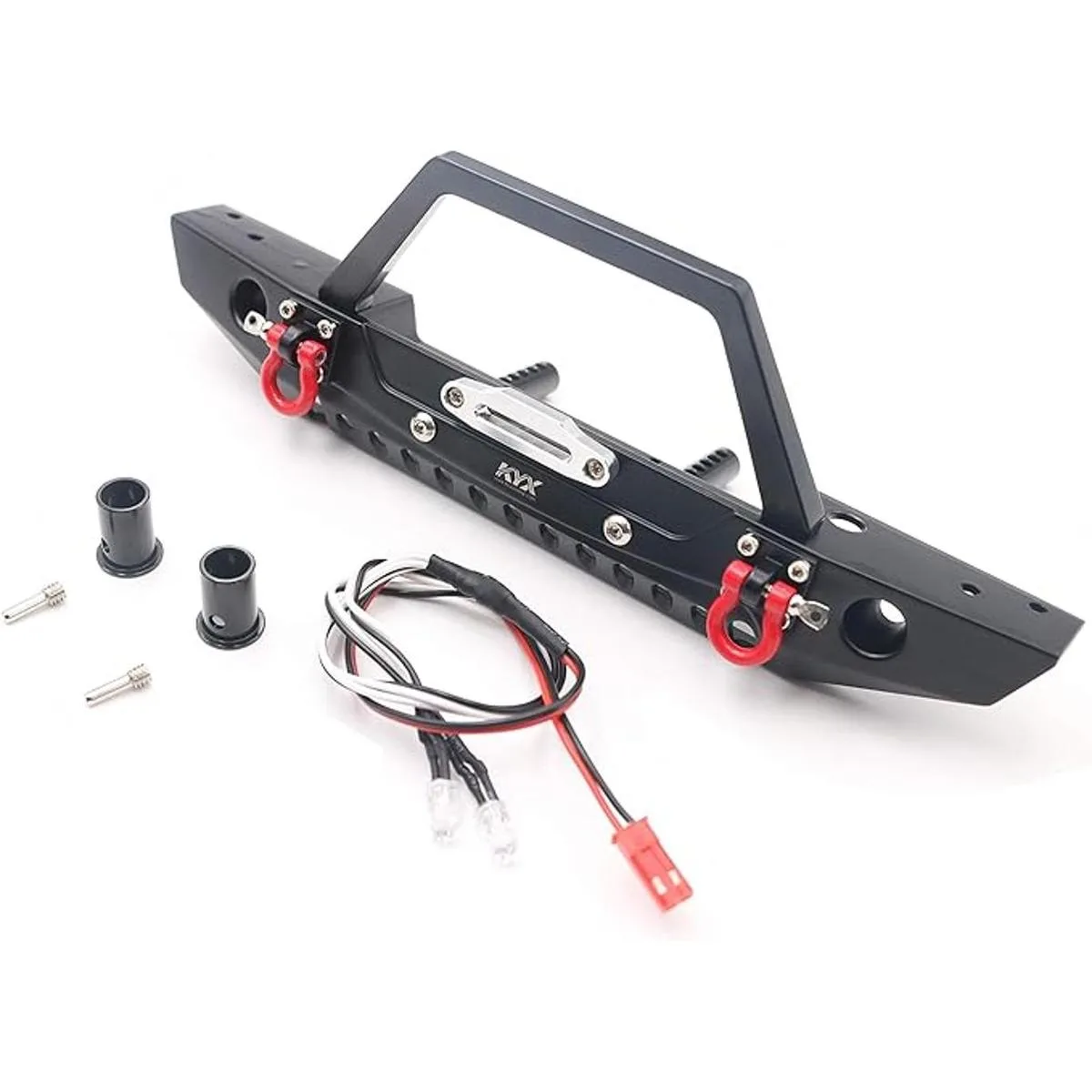 KYX Racing Parachoques delantero de metal para Traxxas