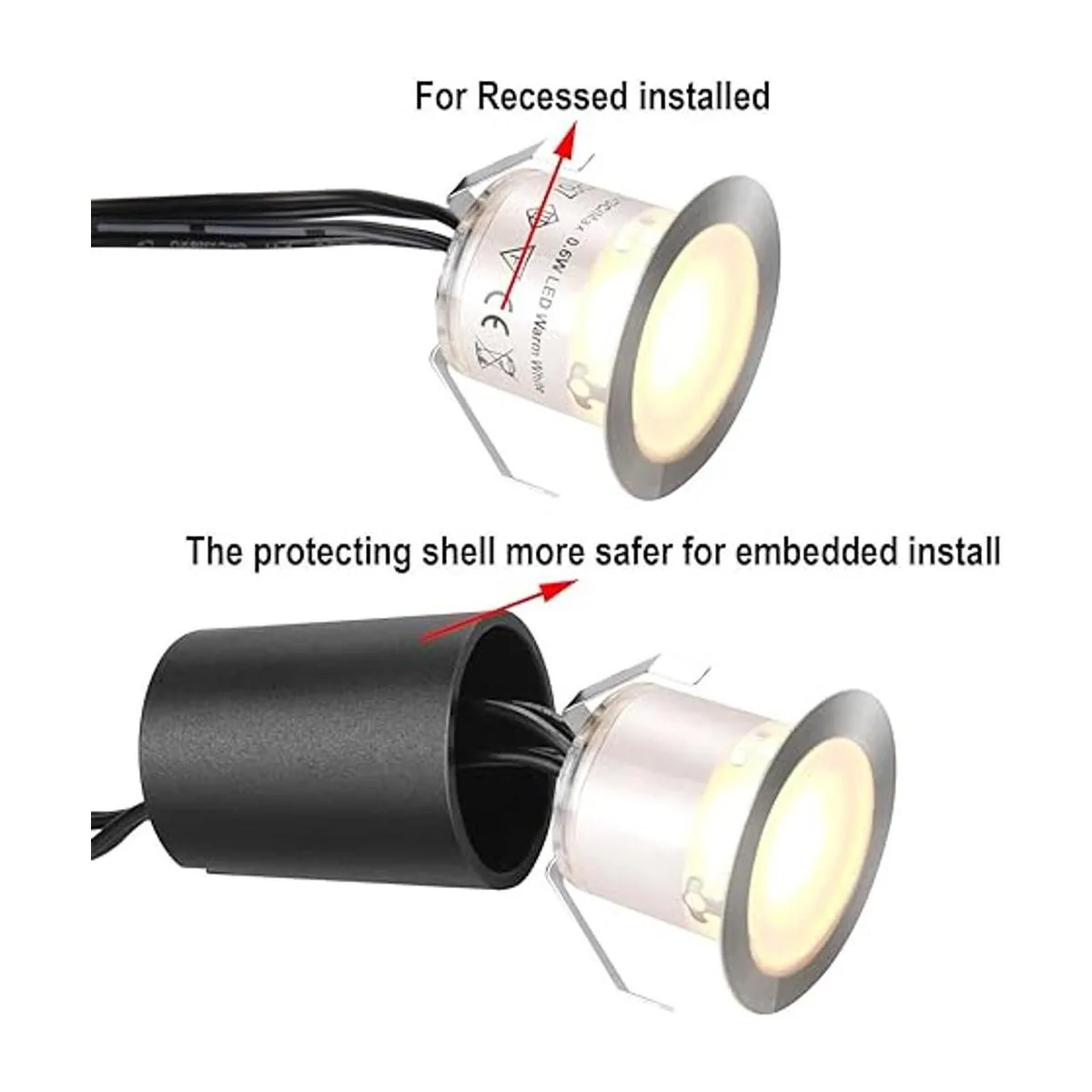 Kits de luces LED empotradas para cubierta con carcasa_2