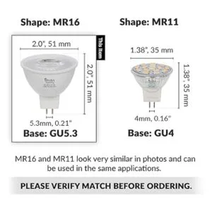 Simba Lighting Bombilla LED MR16 de 5 W y 12 V paquete de