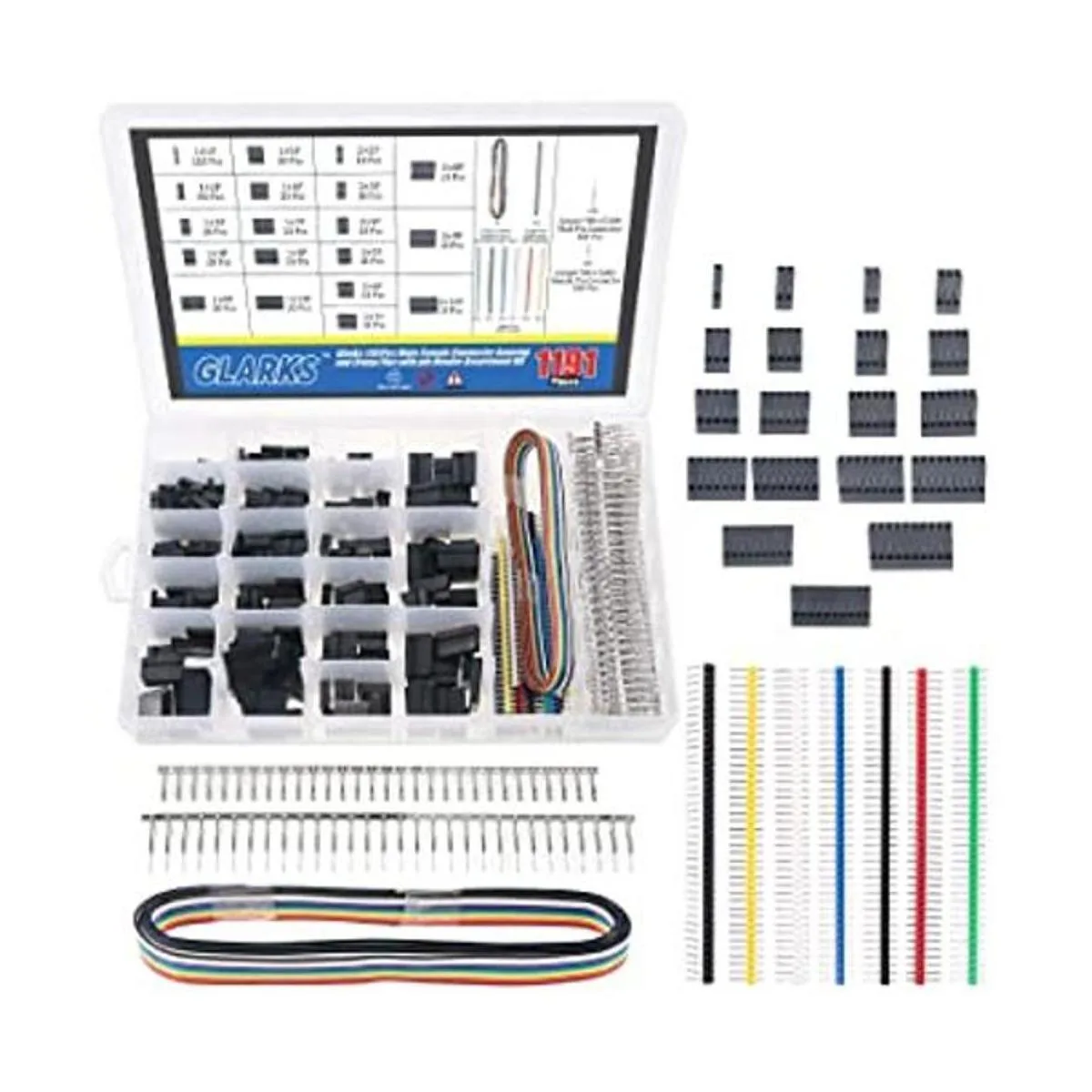 Glarks 1191 piezas de 0.100 in paso 1 2 3 4 5 6 7_1