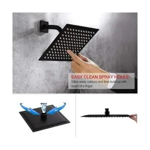 POP SANITARYWARE Sistema de ducha negro juego completo de_3