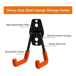 Dirza Ganchos de garaje de acero para almacenamiento de