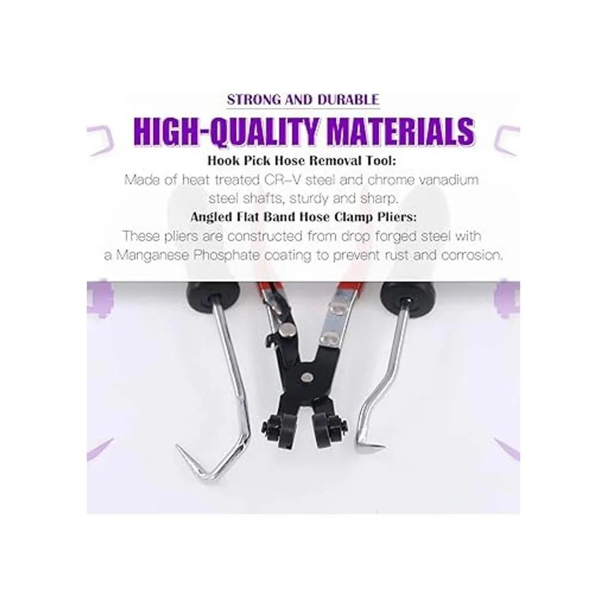 Swpeet Juego de alicates de abrazadera para manguera 3