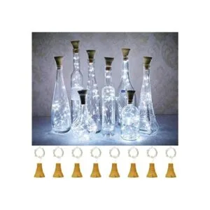 Paquete de 8 luces solares para botellas de vino 20 luces