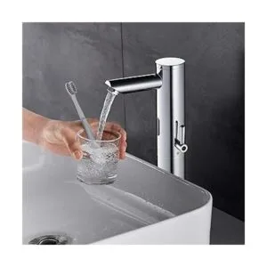 Grifo de lavabo de cuerpo alto electrónico con sensor_3