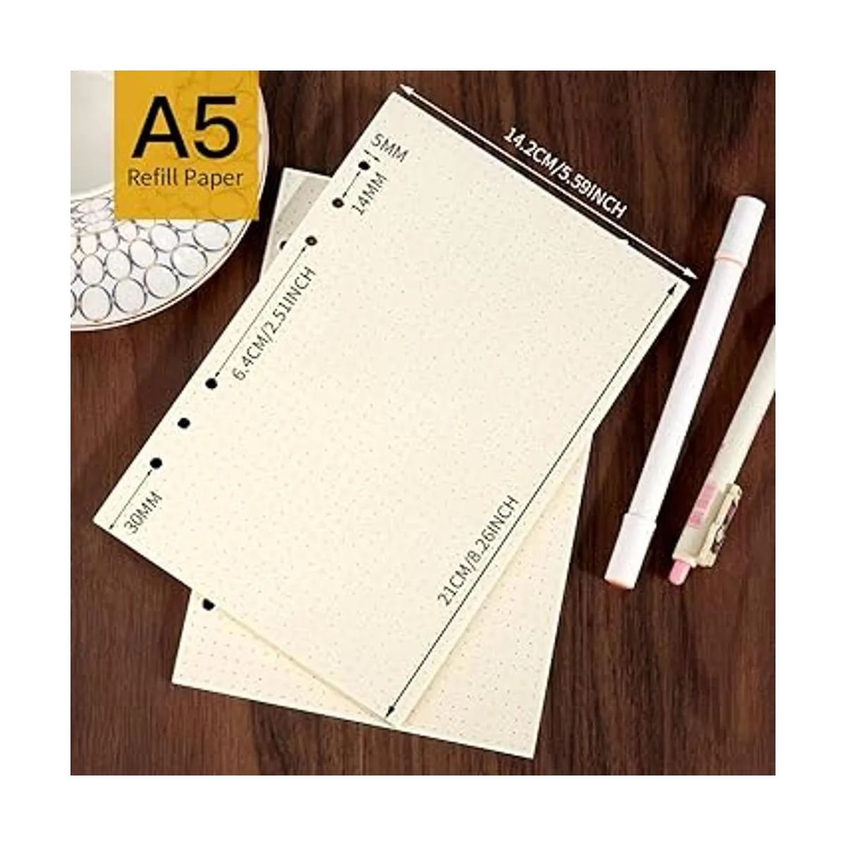 LEOBRO Juego de cuadernos A5 recargables paquete de 2_2