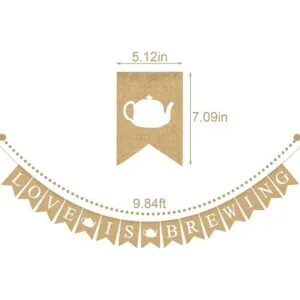 Rainlemon Bandera de yute con temática de té y café para_5