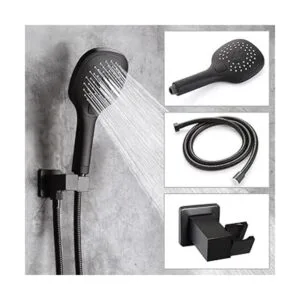 POP SANITARYWARE Sistema de ducha negro juego completo de_4