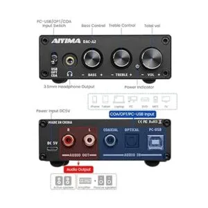 AIYIMA DACA2 Amplificador de auriculares DAC con controles_2