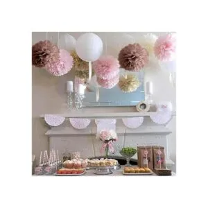 Binpeng Pompones de papel para colgar bola de flores de