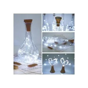 Paquete de 8 luces solares para botellas de vino 20 luces