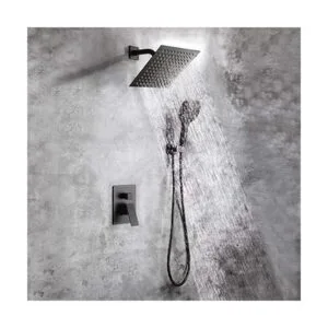 POP SANITARYWARE Sistema de ducha negro juego completo de_2