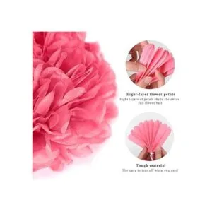 Binpeng Pompones de papel para colgar bola de flores de
