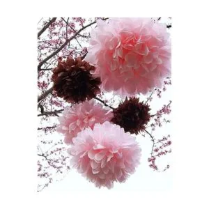 Binpeng Pompones de papel para colgar bola de flores de