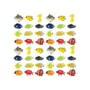 Boao Juego de 48 figuras de peces tropicales recuerdos de_1