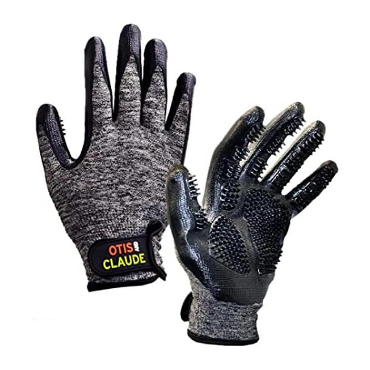 Otis Claude Guantes de aseo para mascotas con correa