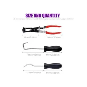 Swpeet Juego de alicates de abrazadera para manguera 3
