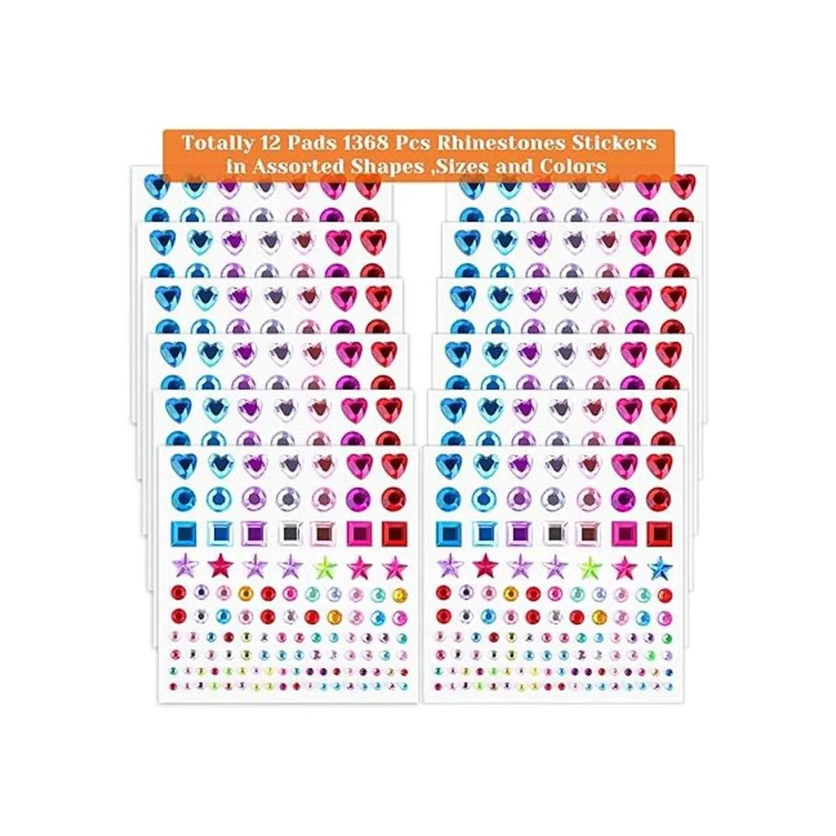 Selizo 1368 calcomanías de diamantes de imitación