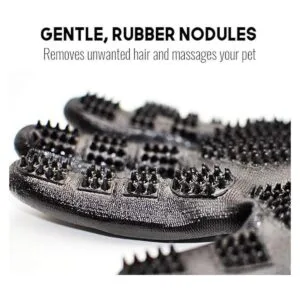 Otis Claude Guantes de aseo para mascotas con correa