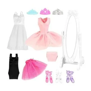 BARWA 3 juegos de ropa de muñeca de bailarina trajes de