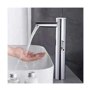 Grifo de lavabo de cuerpo alto electrónico con sensor_2