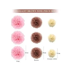 Binpeng Pompones de papel para colgar bola de flores de