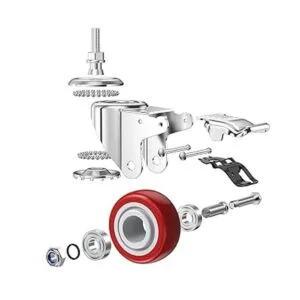 Ruedas de vástago resistentes giratorias de 360 grados_2