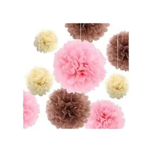 Binpeng Pompones de papel para colgar bola de flores de