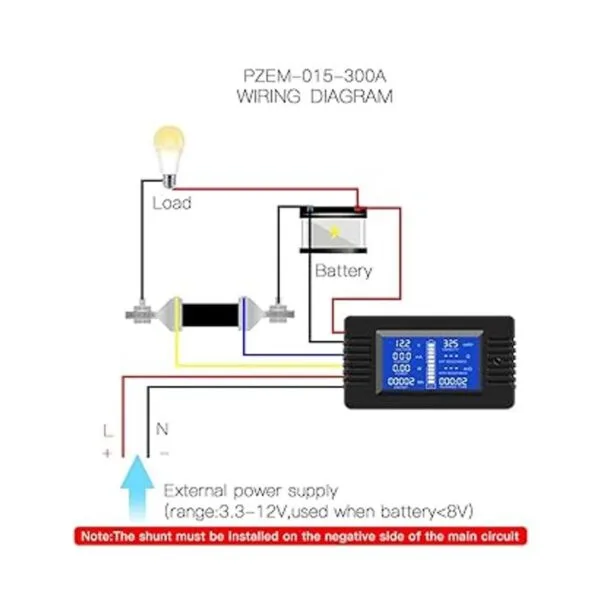 Medidor de monitor de batería multifunción de CC 0200 V_2