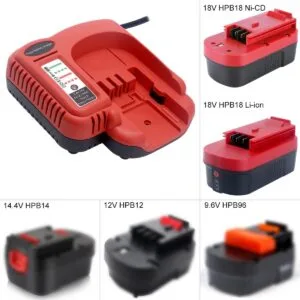Cargador rápido 9.6V-24V para Black & Decker batería_2