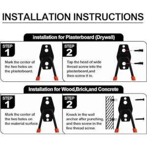 Dirza Ganchos de garaje de acero para almacenamiento de