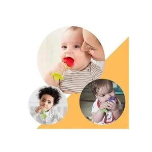 Baby Teething Toys Soft Silicone Fruit Teether Set with_6