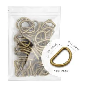 CRAFTMEMORE Juego de 100 anillos en D de metal de 34_2