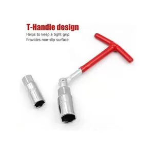 Llave de bujía universal con mango en T enchufe de 0.630_4