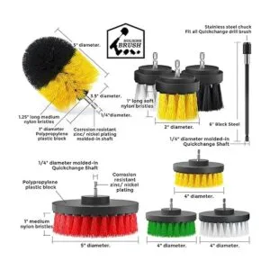 Holikme Juego de 25 accesorios de cepillos para taladro_6