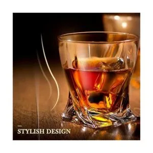 Juego de 4 vasos de whisky sin plomo cristalería de 10