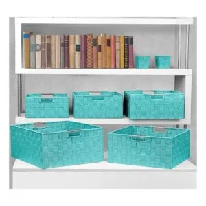 Sorbus Caja de almacenamiento cesta tejida contenedor de_4