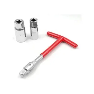 Llave de bujía universal con mango en T enchufe de 0.630_1