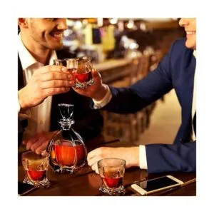 Juego de 4 vasos de whisky sin plomo cristalería de 10