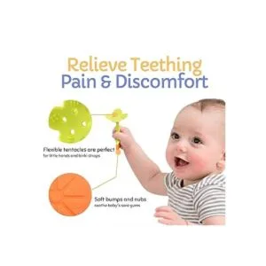 Baby Teething Toys Soft Silicone Fruit Teether Set with_4