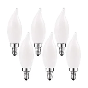 Luxrite Bombilla LED E12 de 5 W equivalente a 60 W 2700