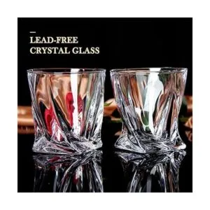 Juego de 4 vasos de whisky sin plomo cristalería de 10