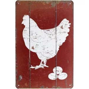 ARTCLUB Placa decorativa de metal con diseño retro de_1