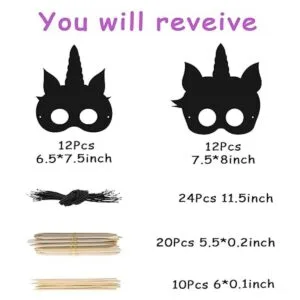 MALLMALL6 24 máscaras de unicornio arco iris rasguños_3