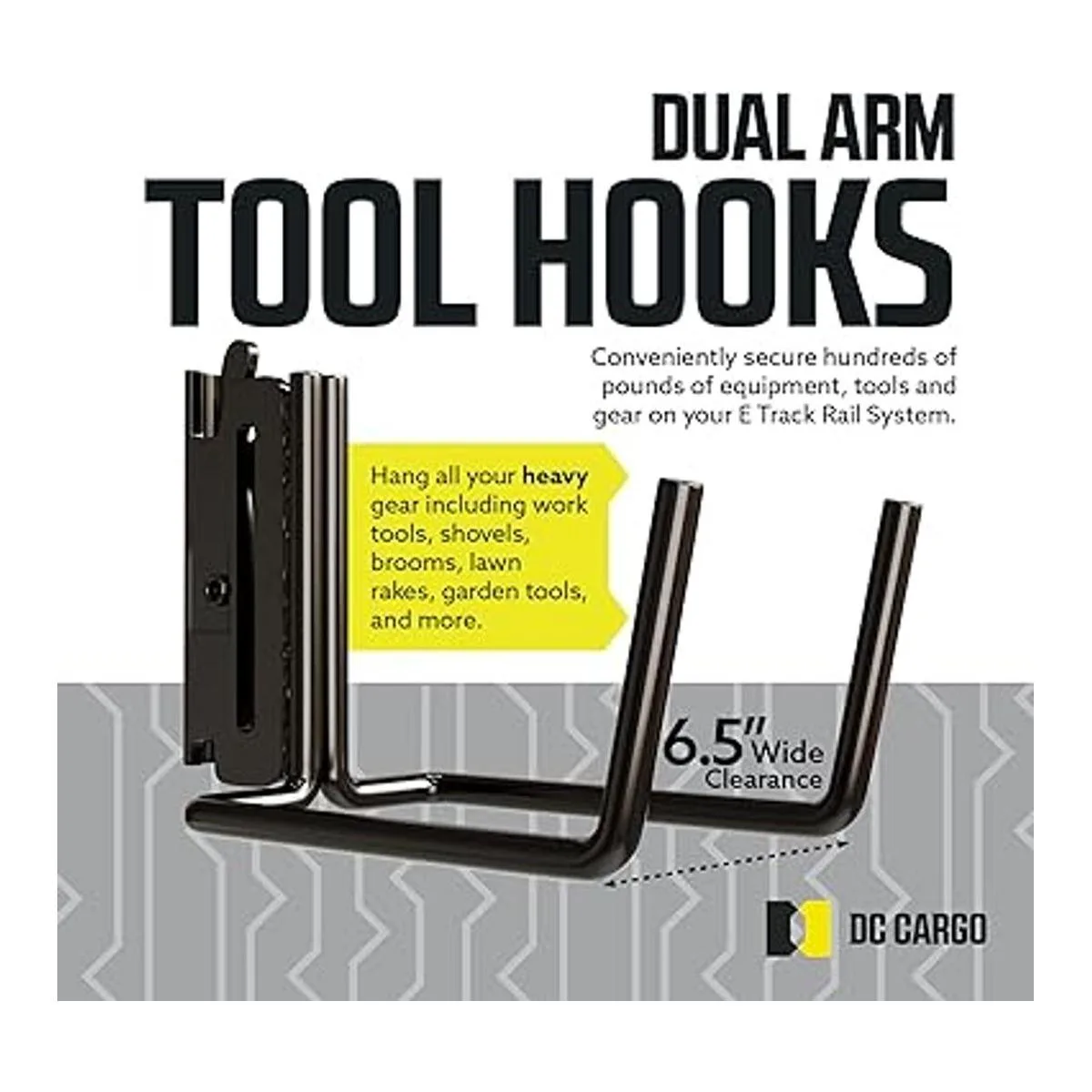 DC Cargo Mall Paquete de 2 gancho para palaherramientas