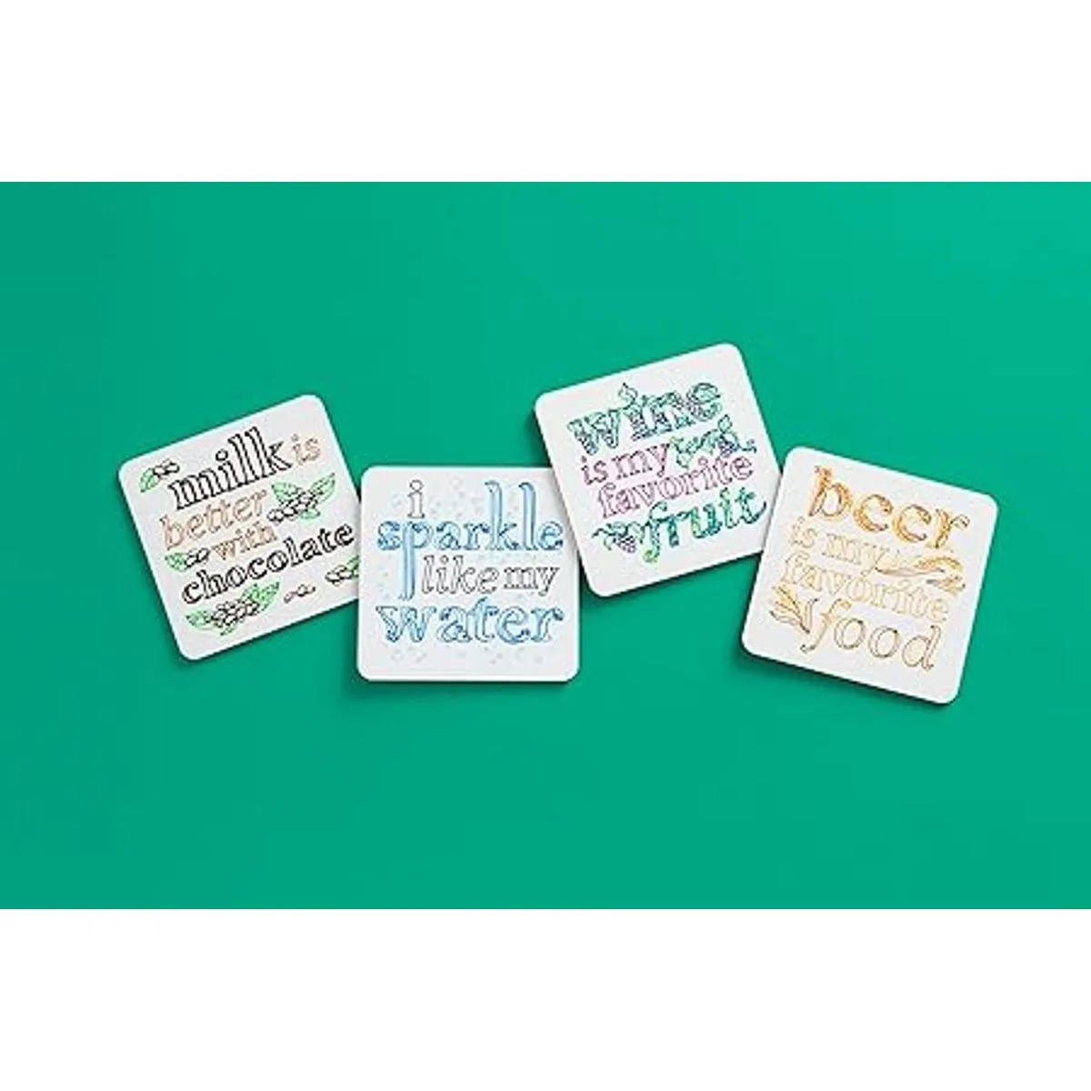 Cricut Posavasos en blanco con respaldo de corcho tinta