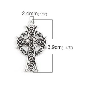 Dijes de cruz celta 20 piezas 10 de cada uno colgantes_6